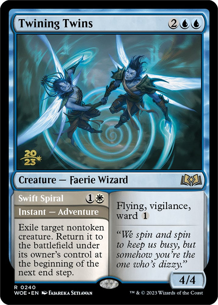 Twining Twins // Swift Spiral [Wilds of Eldraine Prerelease Promos] | Silver Goblin