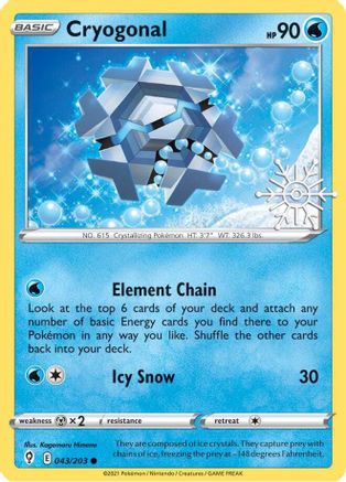 Cryogonal (043/203) (Holiday Calendar) [Sword & Shield: Evolving Skies] | Silver Goblin