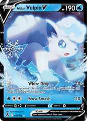 Alolan Vulpix V (033/195) (Holiday Calendar) [Sword & Shield: Silver Tempest] | Silver Goblin