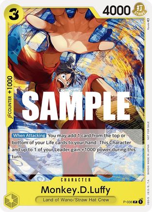Monkey.D.Luffy (Pre-Release Tournament) (P-036)