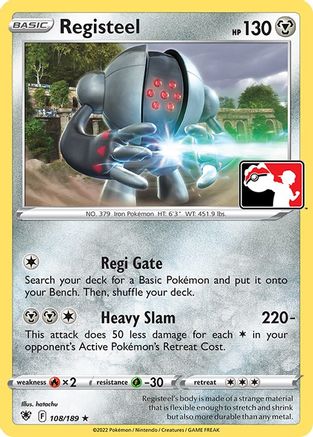 Registeel (108/189) [Prize Pack Series Three] | Silver Goblin