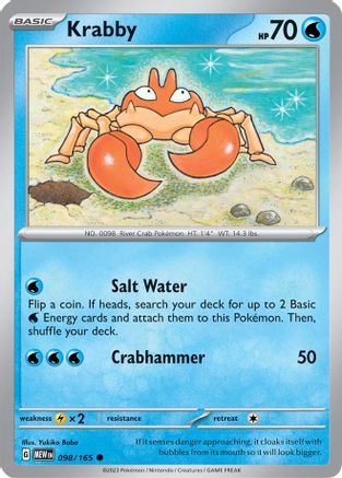 Krabby (98) Reverse Holofoil - 151