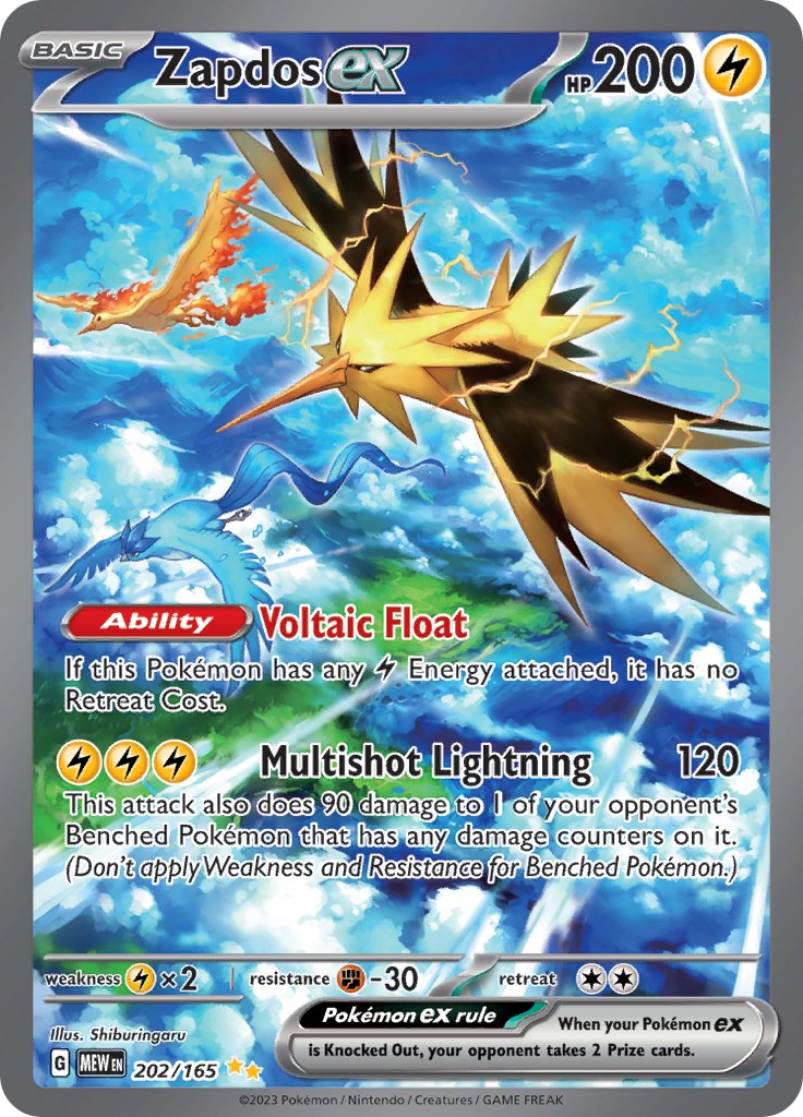 Zapdos ex (202/165) [Scarlet & Violet 151] | Silver Goblin