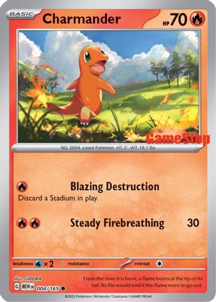 Charmander (004/165) (GameStop Exclusive) [Scarlet & Violet 151] | Silver Goblin