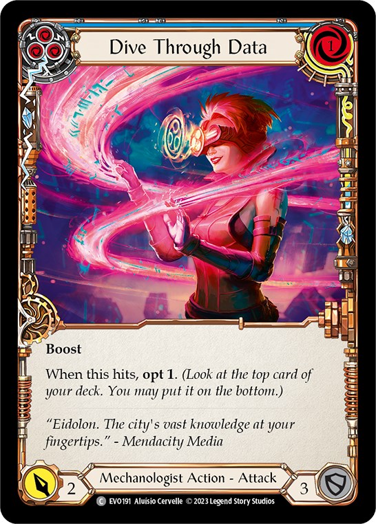 Dive Through Data (Blue) Rainbow Foil (EVO191) - Bright Lights