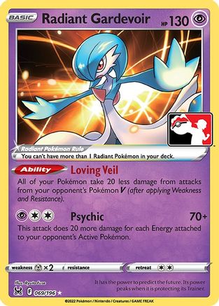 Radiant Gardevoir (069/196) [Prize Pack Series Three] | Silver Goblin