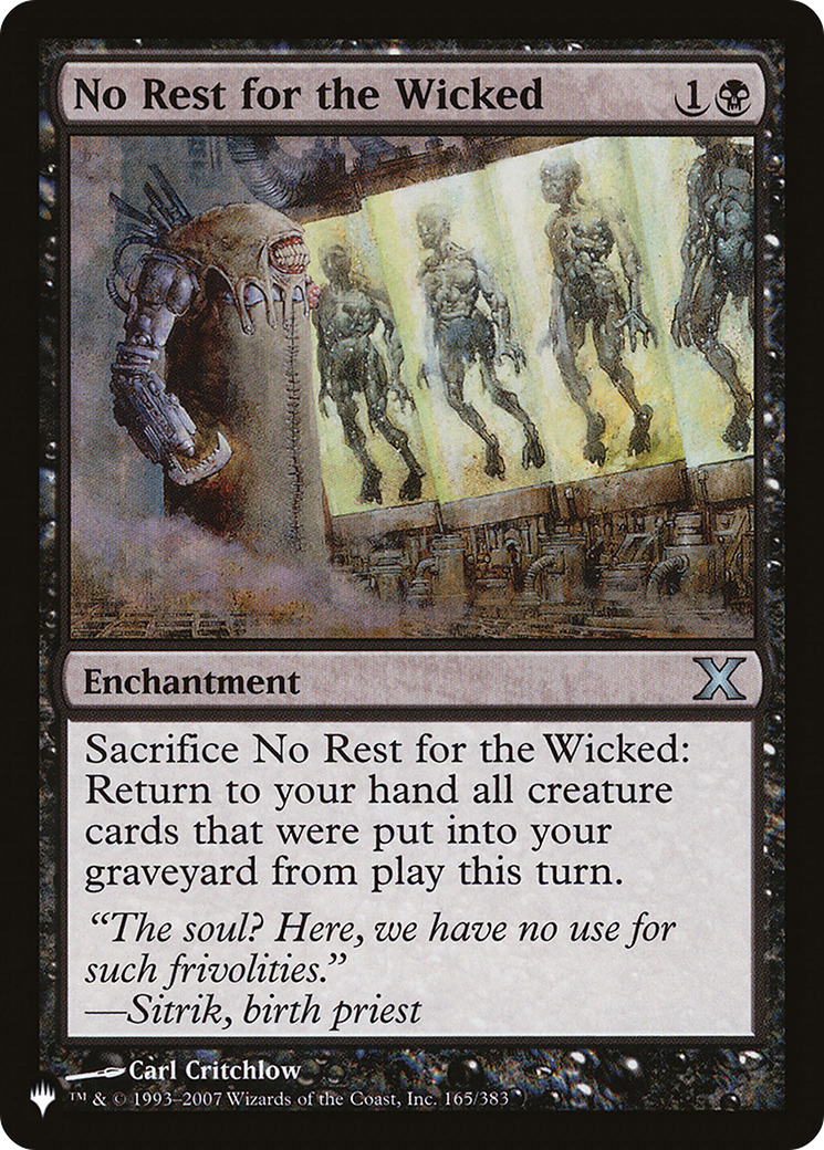 No Rest for the Wicked [The List] Foil