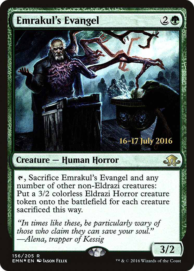 Emrakul's Evangel [Eldritch Moon Prerelease Promos] | Silver Goblin