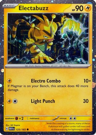 Electabuzz (125/165) (Cosmos Holo) [Miscellaneous Cards] | Silver Goblin