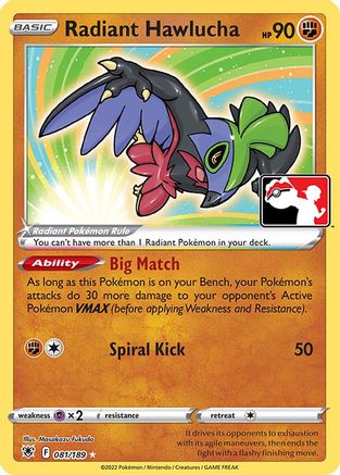 Radiant Hawlucha (081/189) [Prize Pack Series One] | Silver Goblin