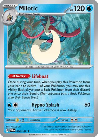 Milotic (036/182) [Scarlet & Violet: Paradox Rift] | Silver Goblin