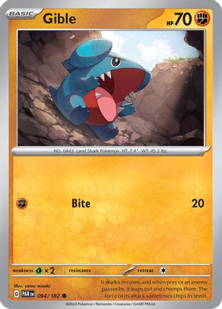 Gible (094/182) [Scarlet & Violet: Paradox Rift] | Silver Goblin