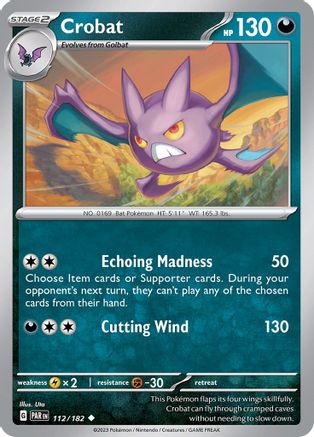 Crobat (112/182) [Scarlet & Violet: Paradox Rift] | Silver Goblin