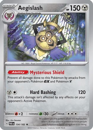 Aegislash - 134/182 (134) Reverse Holofoil - SV04 Paradox Rift