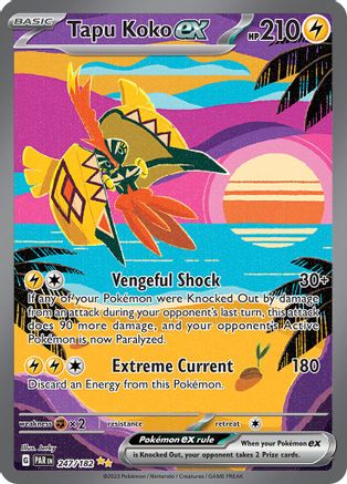 Tapu Koko ex (247/182) [Scarlet & Violet: Paradox Rift] | Silver Goblin