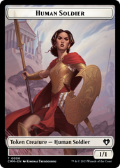 Human Soldier // Knight Double-Sided Token [Commander Masters Tokens] | Silver Goblin