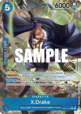 X.Drake (Alternate Art) (OP05-055) Foil