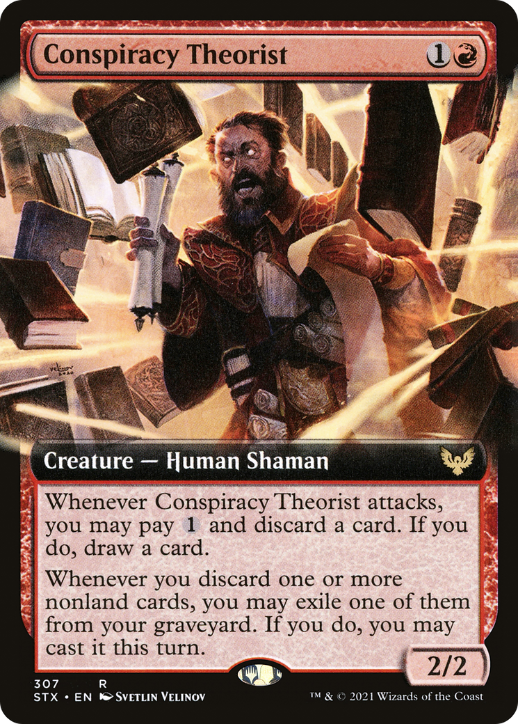 Conspiracy Theorist (Extended Art) [Strixhaven: School of Mages] | Silver Goblin