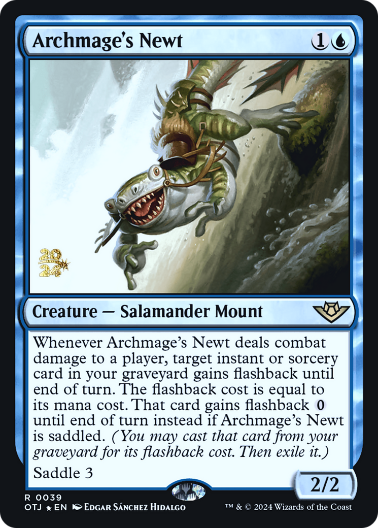 Archmage's Newt [Outlaws of Thunder Junction Prerelease Promos] | Silver Goblin