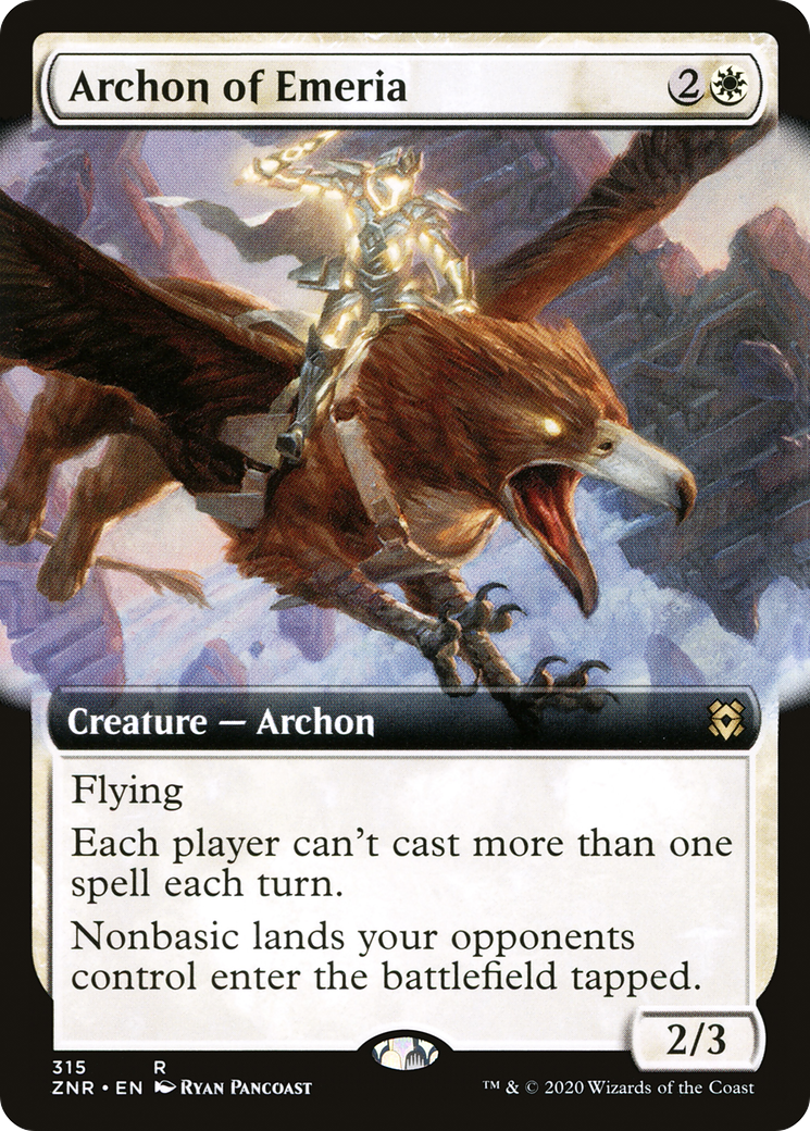 Archon of Emeria (Extended Art) [Zendikar Rising] | Silver Goblin