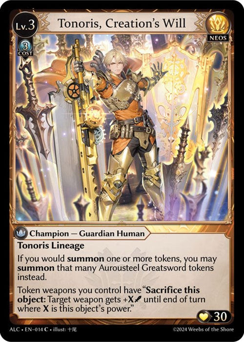 Tonoris, Creation's Will (14) [Alchemical Revolution] Foil