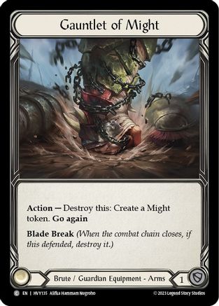 Gauntlet of Might (HVY135) Cold Foil - Heavy Hitters