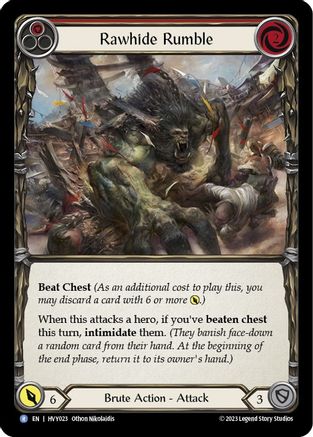 Rawhide Rumble (Red) (HVY023) Rainbow Foil - Heavy Hitters