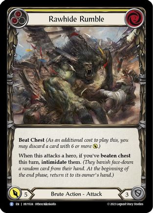 Rawhide Rumble (Yellow) (HVY024) Rainbow Foil - Heavy Hitters