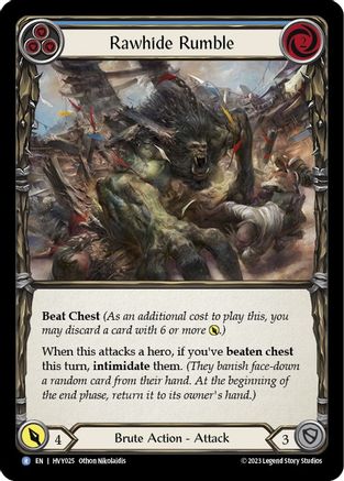 Rawhide Rumble (Blue) (HVY025) Rainbow Foil - Heavy Hitters