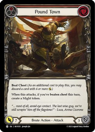 Pound Town (Red) (HVY035) Rainbow Foil - Heavy Hitters