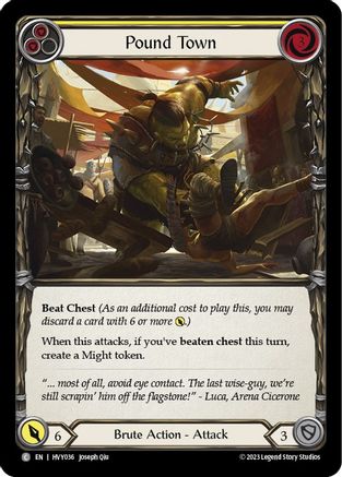 Pound Town (Yellow) (HVY036) Rainbow Foil - Heavy Hitters