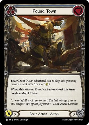 Pound Town (Blue) (HVY037) Rainbow Foil - Heavy Hitters