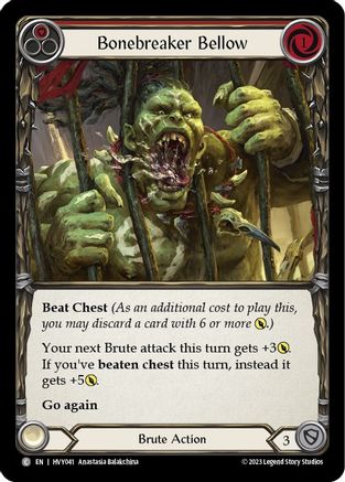Bonebreaker Bellow (Red) (HVY041) Rainbow Foil - Heavy Hitters