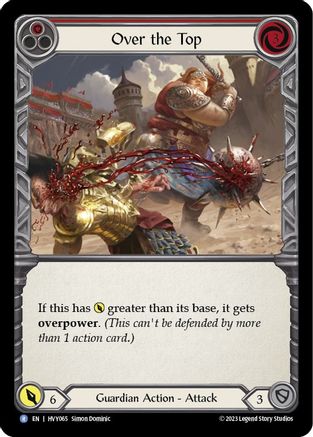 Over the Top (Red) (HVY065) Rainbow Foil - Heavy Hitters