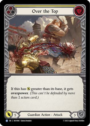 Over the Top (Yellow) (HVY066) Rainbow Foil - Heavy Hitters