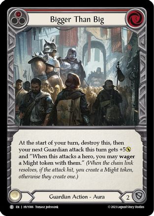 Bigger Than Big (Red) (HVY086) Rainbow Foil - Heavy Hitters