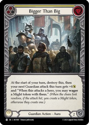 Bigger Than Big (Yellow) (HVY087) Rainbow Foil - Heavy Hitters