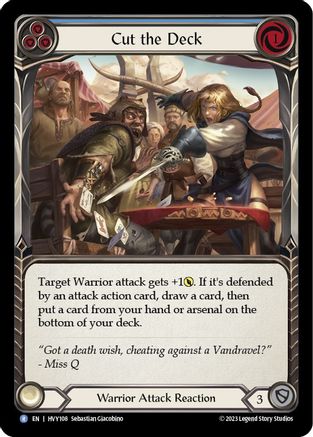 Cut the Deck (Blue) (HVY108) Rainbow Foil - Heavy Hitters