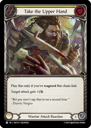 Take the Upper Hand (Yellow) (HVY113) Rainbow Foil - Heavy Hitters