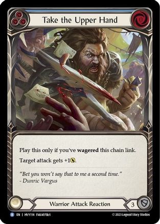 Take the Upper Hand (Blue) (HVY114) Rainbow Foil - Heavy Hitters