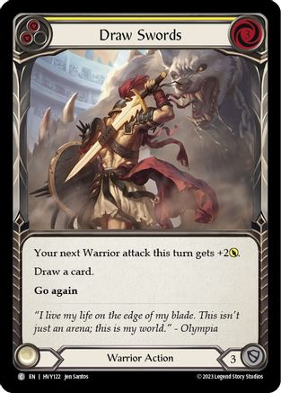 Draw Swords (Yellow) (HVY122) Rainbow Foil - Heavy Hitters