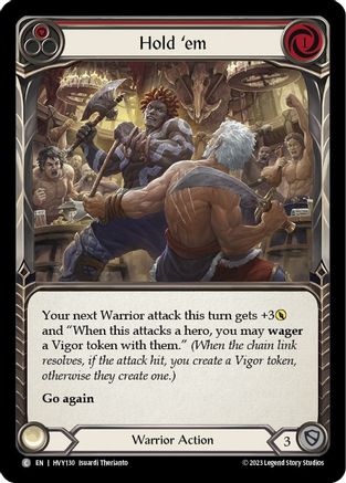 Hold 'em (Red) (HVY130) Rainbow Foil - Heavy Hitters