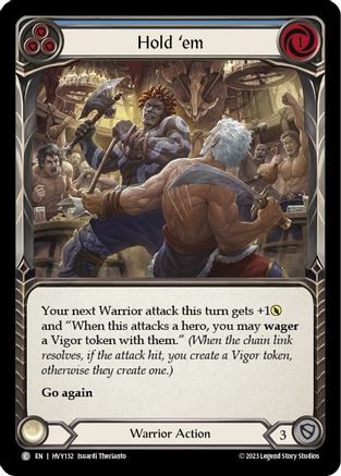 Hold 'em (Blue) (HVY132) Rainbow Foil - Heavy Hitters