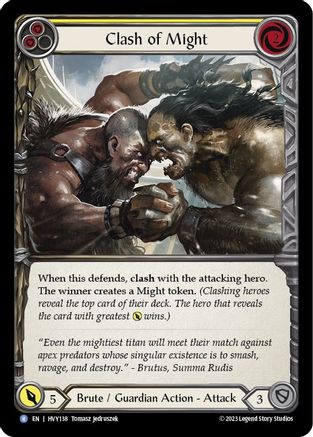 Clash of Might (Yellow) (HVY138)  - Heavy Hitters