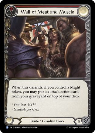 Wall of Meat and Muscle (HVY142) Rainbow Foil - Heavy Hitters
