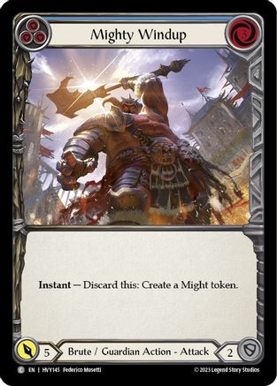 Mighty Windup (Blue) (HVY145) Rainbow Foil - Heavy Hitters