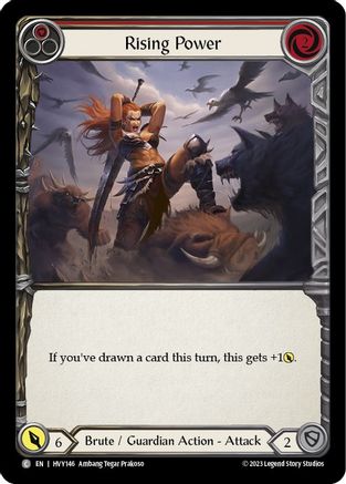 Rising Power (Red) (HVY146) Rainbow Foil - Heavy Hitters