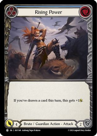 Rising Power (Blue) (HVY148) Rainbow Foil - Heavy Hitters