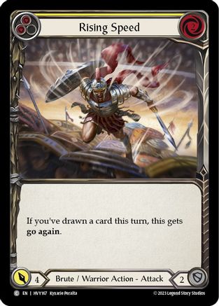 Rising Speed (Yellow) (HVY167) Rainbow Foil - Heavy Hitters