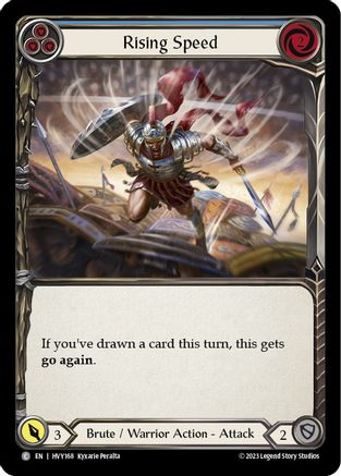 Rising Speed (Blue) (HVY168) Rainbow Foil - Heavy Hitters